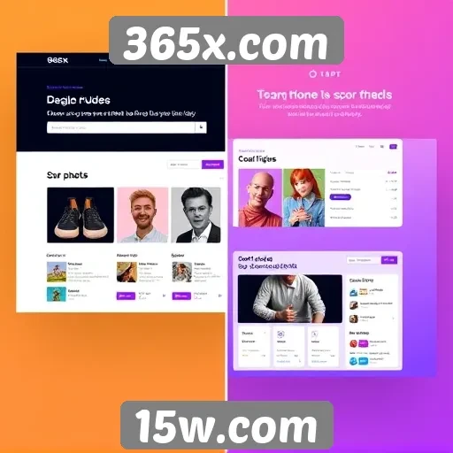 Evolução do design da interface do 365x.com